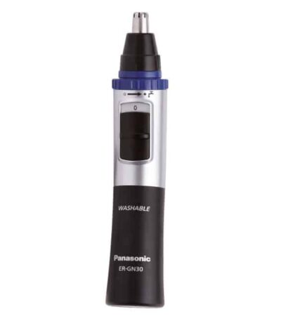 Panasonic ER-GN30 Μηχανή Καθαρισμού Μύτης Και Αυτιών Trimmer με Σύστημα Καθαρισμού για Μύτη, Αυτιά, Φρύδια και Γένι Ασημί, Λειτουργία με μπαταρία ή ασύρματη