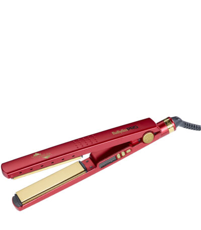 Babyliss Pro BAB3091RDTE Πρέσα Μαλλιών. Επαγγελματικό straightener μαλλιών σε κόκκινο χρώμα, με πλάκες τιτανίου σε χρυσό χρώμα και ιονική τεχνολογία.