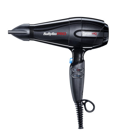 Babyliss Pro BAB6970IE Caruso Ionic Ισχυρό επαγγελματικό Πιστολάκι μαλλιών 2400W Μαύρο,  που διαθέτει κινητήρα AC υψηλής απόδοσης και μεγάλης διάρκειας ζωής