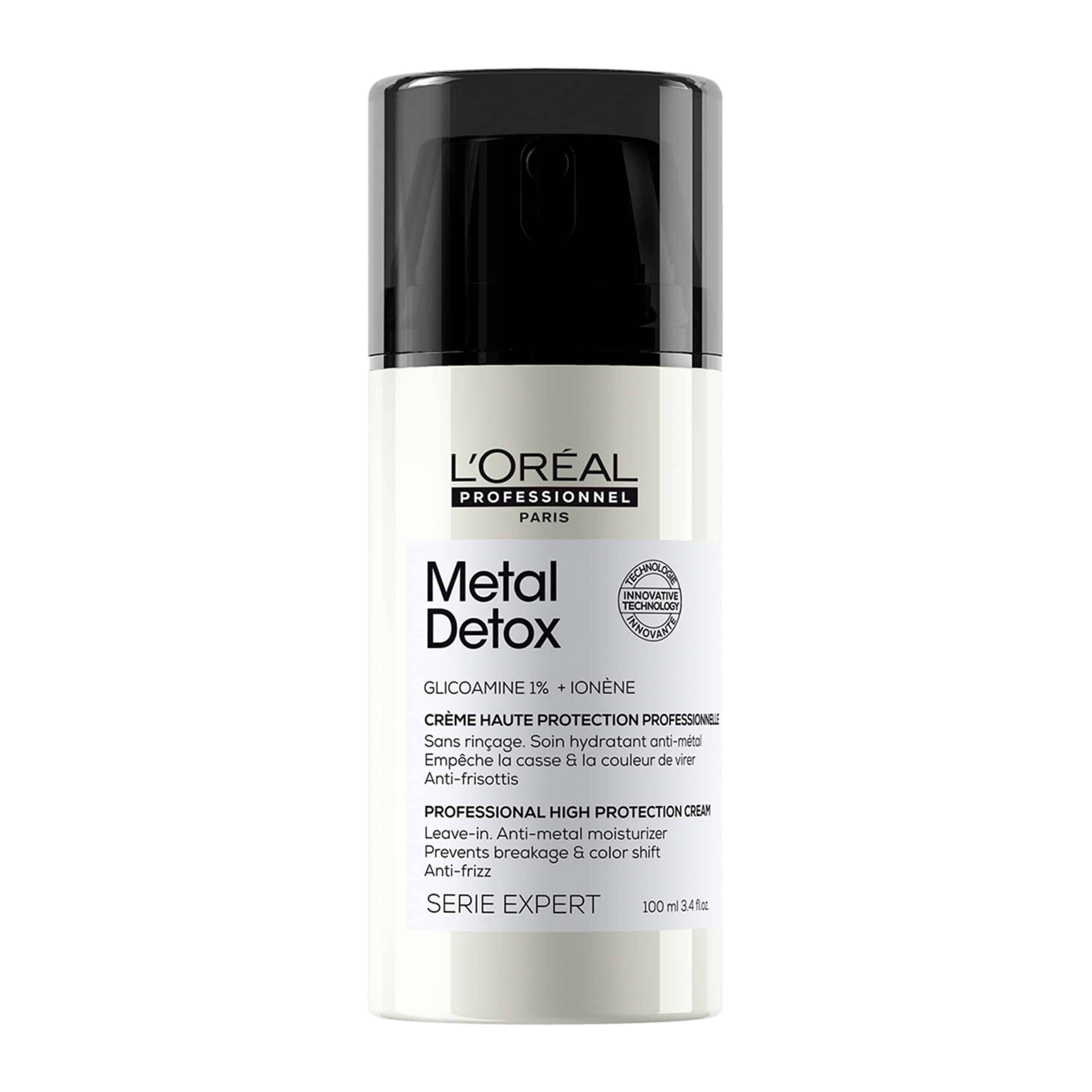 30161153_P_01 - GoHair.gr L'Oreal Professionel Metal Detox Leave In Cream 100ml Leave-In Κρέμα Προστασίας Μαλλιών Κατα Των Μεταλλικών Στοιχείων Αφαιρεί τα μεταλλικά στοιχεία αποτρέποντας το σπάσιμο της τρίχας & το ξεθώριασμα χρώματος. Προστασία από τη θερμότητα & την UV ακτινοβολία. Μαλλιά πιο δυνατά & λαμπερά. 87% λιγότερο σπάσιμο της τρίχας.