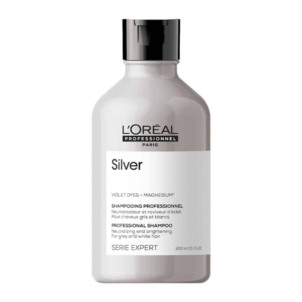 L'Oreal Professionnel Silver Σαμπουάν Για Λευκά ή Ασημί Μαλλιά 300ml Ασημένια λάμψη για γκρίζα και λευκά μαλλιά.