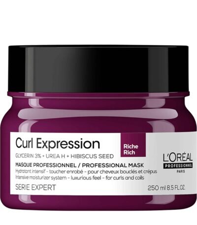 L'Oréal Professionnel Curl Expression Μάσκα Βαθιάς Ενυδάτωσης Για Σγουρά Μαλλιά 250ml Μάσκα​ Βαθιάς Ενυδάτωσης Για Σγουρά Μαλλιά Curl Εxpression Προσφέρει ανάλαφρη, μακράς διάρκειας ενυδάτωση.