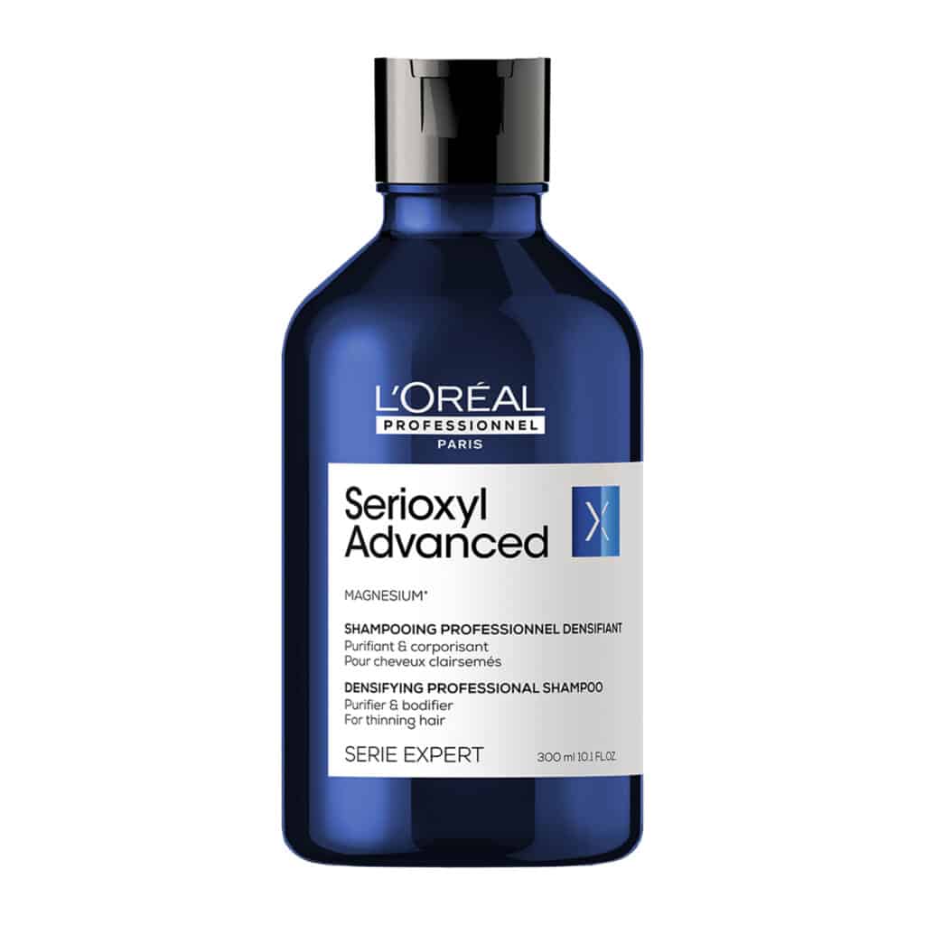 L'Oreal Professionnel Serioxyl Density Σαμπουάν 300ml Σαμπουάν Για Πυκνά Μαλλιά - Serioxyl Advanced Εξυγιαίνει απαλά το τριχωτό, και δίνει στα μαλλιά αίσθηση μεγαλύτερης πυκνότητας. Τα μαλλιά αποκτούν όγκο και λάμψη.