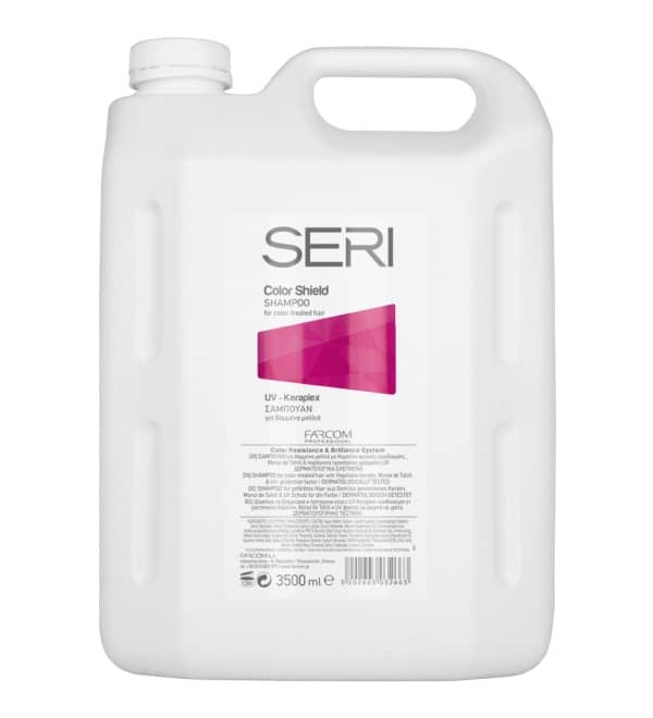 Σαµπουάν SERI COLOR SHIELD µε UV-Keraplex. Εντατική περιποίηση για βαµµένα µαλλιά. Σύµπλεγµα µε κερατίνη φυτικής προέλευσης