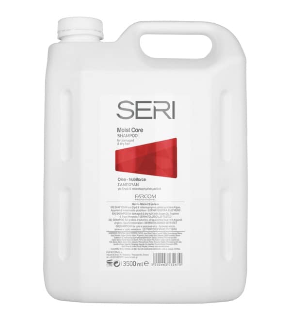Επαγγελματικό Σαµπουάν SERI MOIST CORE µε Olea-nutriforce για ξηρά, ταλαιπωρηµένα µαλλιά.