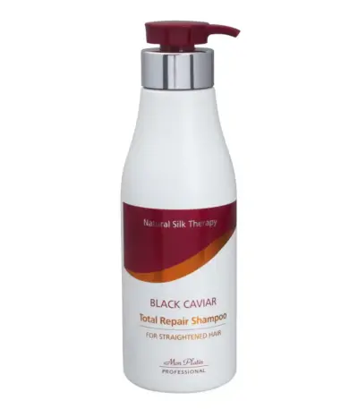 Mon Platin Black Caviar Total Repair Shampoo for Straightened Hair Θεραπεία για μεγάλο χρονικό διάστημα. Δεν επηρεάζει το αποτέλεσμα της τεχνικής εργασίας