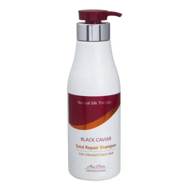 Mon Platin Black Caviar Total Repair Shampoo for Straightened Hair Θεραπεία για μεγάλο χρονικό διάστημα. Δεν επηρεάζει το αποτέλεσμα της τεχνικής εργασίας