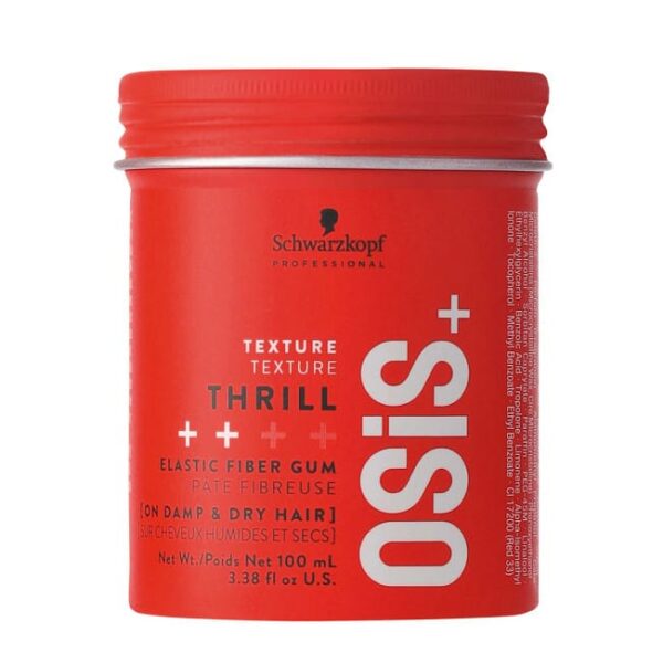 Schwarzkopf Professional Osis+ Thrill 100ml Σχεδιασμένη για να τονίζει όλους τους τύπους μαλλιών, η OSiS Thrill είναι μια ελαστική, ινώδης κρέμα με μεσαίο κράτημα που δημιουργεί επαναπλάσιμο διαχωρισμό και ενισχύει τη λάμψη, ενώ παράλληλα μειώνει το φριζάρισμα και τις φύτρες.