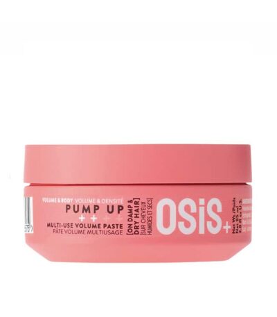 Schwarzkopf Professional Osis+ Pump Up 85ml Αυτή δεν είναι μια απλή πάστα styling! Σχεδιασμένη με έναν μοναδικό συνδυασμό από άμυλο, θαλασσινό αλάτι, και έλαια φυσικής προέλευσης, το OSiS Pump Up αποτελεί μια ελαφριά πάστα styling με πολλαπλές χρήσεις που μπορεί να χρησιμοποιηθεί σε νωπά, κοντά μαλλιά πριν από το στέγνωμα με πιστολάκι ή σε στεγνά μαλλιά ανεξάρτητα από το μήκος για να χαρίσει άμεσα υφή, σώμα και σήκωμα ρίζας.