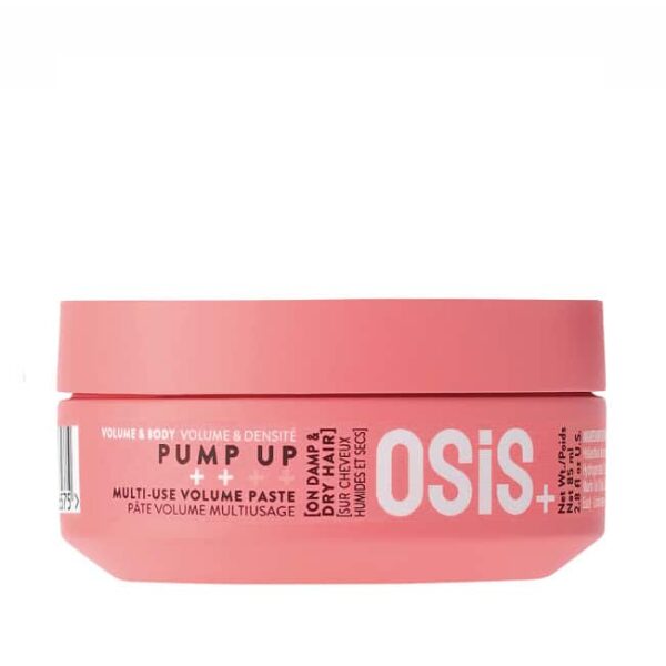 Schwarzkopf Professional Osis+ Pump Up 85ml Αυτή δεν είναι μια απλή πάστα styling! Σχεδιασμένη με έναν μοναδικό συνδυασμό από άμυλο, θαλασσινό αλάτι, και έλαια φυσικής προέλευσης, το OSiS Pump Up αποτελεί μια ελαφριά πάστα styling με πολλαπλές χρήσεις που μπορεί να χρησιμοποιηθεί σε νωπά, κοντά μαλλιά πριν από το στέγνωμα με πιστολάκι ή σε στεγνά μαλλιά ανεξάρτητα από το μήκος για να χαρίσει άμεσα υφή, σώμα και σήκωμα ρίζας.