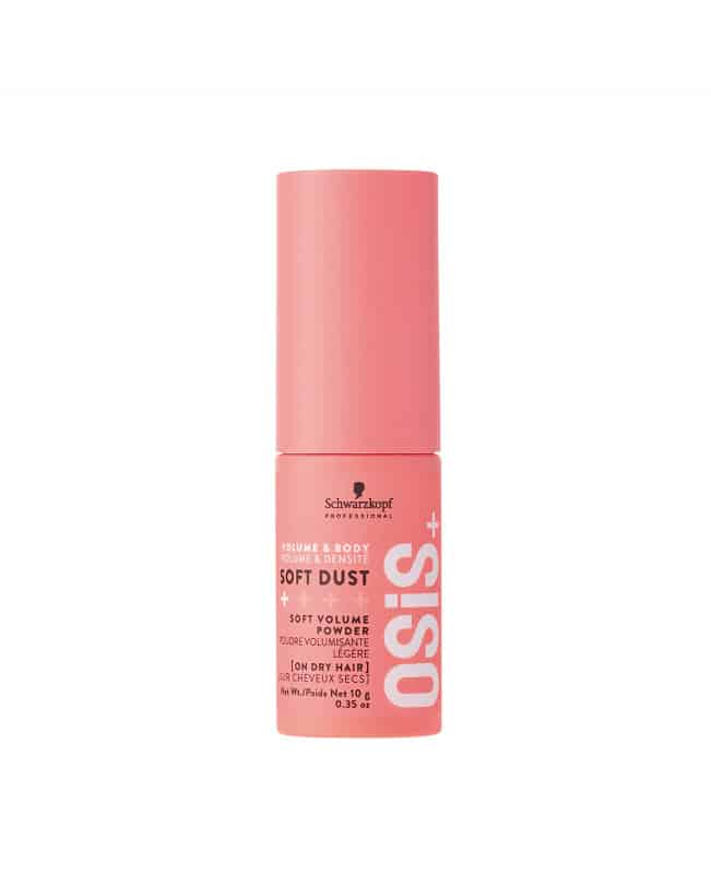 Schwarzkopf Professional Osis+ Soft Dust 10g Ειδικά σχεδιασμένο για μακριά μαλλιά, το OSiS Soft Dust είναι μια πούδρα για όγκο με ελαφρύ κράτημα, που αυξάνει ορατά την πυκνότητα των μαλλιών ενώ τα διατηρεί απαλά και ελαστικά.
