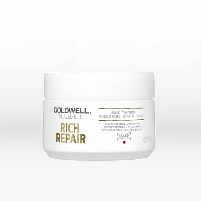 goldwell-dualsenses-rich-repair-60sec-treatment-200ml - GoHair.gr Μάσκα για ξηρά και ταλαιπωρημένα μαλλιά, με σύμπλεγμα micro-PROtec complex και IntraLipid.