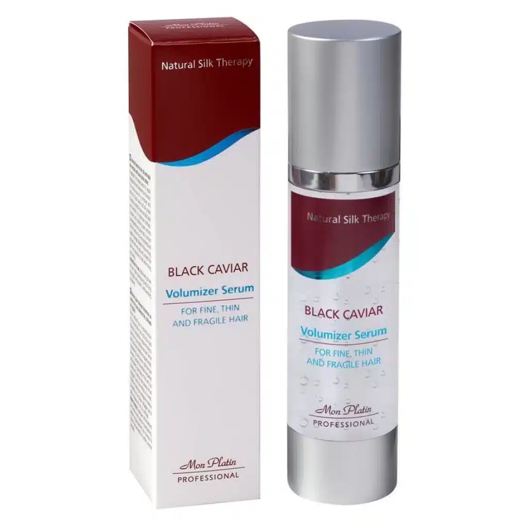 Mon Platin Black Caviar Volumizer Serum for Fine Thin Hair 100ml Ενισχυμένος Ορός για την επανόρθωση των εύθραυστων μαλλιών και τη διατήρηση της δομής της τρίχας.