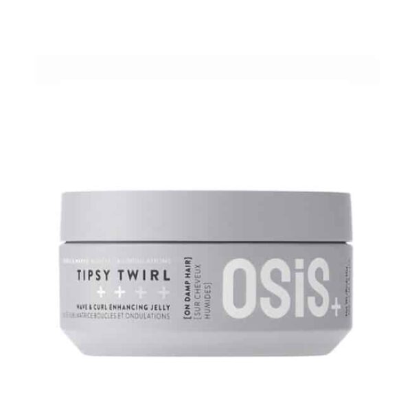 Schwarzkopf Professional Osis+ Tipsy Twirl είναι ένα jelly για μπούκλες που ενισχύει την υφή. Χαρίζει σχήμα στα φυσικά κυματιστά και σγουρά μαλλιά με μεσαίο κράτημα και προσφέρει ανάλαφρο όγκο χωρίς σκληρή αίσθηση, μειώνοντας παράλληλα το φριζάρισμα για να αφήσει τα μαλλιά απαλά και διαχειρίσιμα.