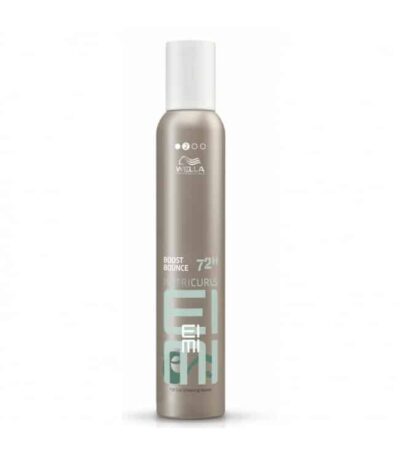Wella Professional EIMI NutriCurls Boost Bounce Mousse 300ml Αφρός όγκου για σγουρά μαλλιά. Ενισχύστε τις μπούκλες σας με έξτρα όγκο, λάμψη, υφή και μείωση φριζαρίσματος. ΚΡΑΤΗΜΑ ΕΠΙΠΕΔΟΥ 2