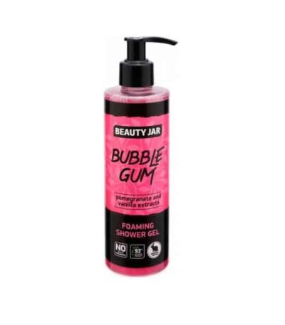 Beauty Jar “Bubble Gum” Αφρόλουτρο 250ml Με εκχύλισμα Ροδιού και εκχύλισμα Βανίλιας. 93% φυσικά συστατικά Χωρίς SLS, Parabens και δοκιμασίες σε ζώα.