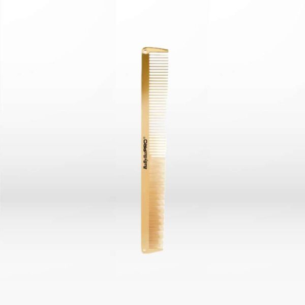 Babyliss Pro Μεταλλική Χτένα Χρυσή Επαγγελματική χτένα βαφής κομμωτηρίου κατάλληλη για χτένισμα και για την τεχνική της βαφής. Χτένα κατασκευασμένη από εξαιρετικά λεπτό και ελαφρύ ανοξείδωτο ατσάλι.
