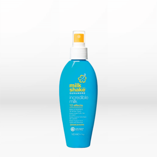 Milkshake Sun & More Incredible Milk 140ml Leave in αντιηλιακή θεραπεία για όλους τους τύπους μαλλιών.