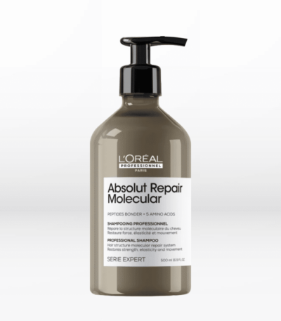 L'Oreal Professionel Absolut Repair Molecular Shampoo 500ml Σαμπουάν Επανόρθωσης Χωρίς Θειικά Άλατα Για Ταλαιπωρημένα Μαλλιά - Επανορθώνει και ενδυναμώνει τα μαλλιά. - + 86% απαλότητα¹. - Για όλους τους τύπους ταλαιπωρημένων μαλλιών. ¹Εργαστηριακό τεστ