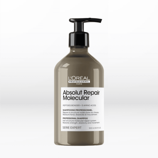 L'Oreal Professionel Absolut Repair Molecular Shampoo 500ml Σαμπουάν Επανόρθωσης Χωρίς Θειικά Άλατα Για Ταλαιπωρημένα Μαλλιά - Επανορθώνει και ενδυναμώνει τα μαλλιά. - + 86% απαλότητα¹. - Για όλους τους τύπους ταλαιπωρημένων μαλλιών. ¹Εργαστηριακό τεστ