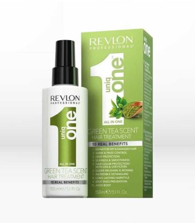 Θεραπεία, κατάλληλη για όλους τους τύπους μαλλιών με άρωμα πράσινο τσάι. Επανορθώνει τα ξηρά και ταλαιπωρημένα μαλλιά, προσφέροντας λάμψη και έλεγχο κατά του φριζαρίσματος. Τα μαλλιά ξεμπερδεύονται και χτενίζονται ευκολότερα, χωρίς να προκαλείται σπάσιμο στις τρίχες.