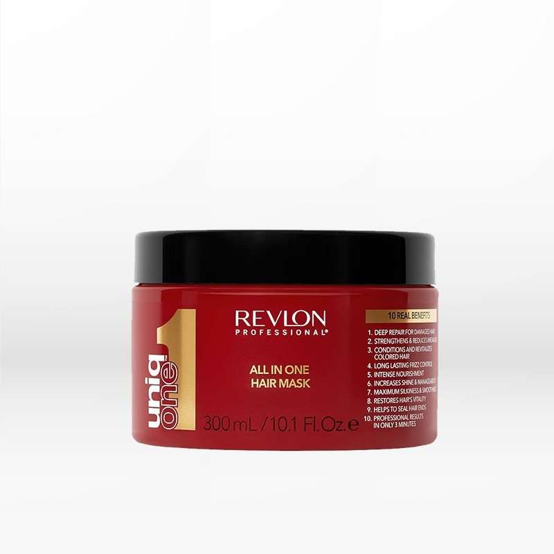 revlon-professional-uniq-one-all-ιn-one-super-10r-hair-mask-300ml - GoHair.gr Μάσκα 10 σε 1 που προσφέρει επανόρθωση στα ξηρά ταλαιπωρημένα μαλλιά. Λάμψη και έλεγχο.