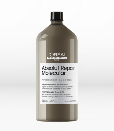 L'Oreal Professionel Absolut Repair Molecular, Σαμπουάν Επανόρθωσης Χωρίς Θειικά Άλατα Για Ταλαιπωρημένα Μαλλιά. Επανορθώνει και ενδυναμώνει τα μαλλιά