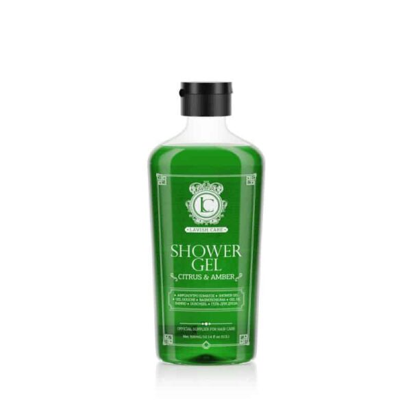 Lavish Care Barber Shower Gel Citrus & Amber Aναζωογονητικό αφρόλουτρο με νότες κεχριμπαριού και εσπεριδοειδών. Περιποιείται απαλά την επιδερμίδα