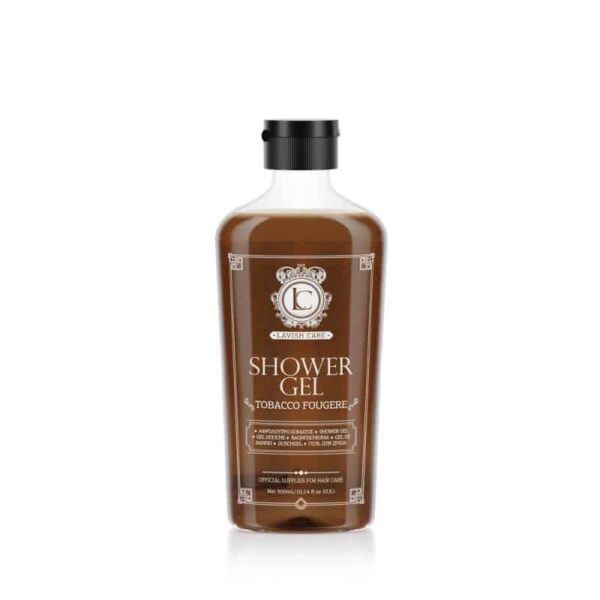 Lavish Care Barber Shower Gel Tobacco Fougere Aναζωογονητικό αφρόλουτρο με νότες από μαύρο πιπέρι, φασκόμηλο και καπνό Περιποιείται απαλά την επιδερμίδα