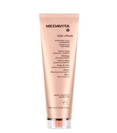 Medavita Huile d'Etoile Shining Oil Hair Mask 150ml Μάσκα μαλλιών που χαρίζει εκθαμβωτική λάμψη και απαλότητα στα μαλλιά, χωρίς να τα βαραίνει.