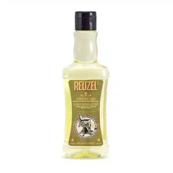 reuzel-3in1-tea-tree-shampoo_-conditioner-_-body-wash-350ml - GoHair.gr Reuzel 3in1 Tea Tree Shampoo, Conditioner & Body Wash περιέχει καθαριστικούς παράγοντες που φροντίζουν το δέρμα. Eίναι κατάλληλο για χρήση σε μαλλιά & σώμα
