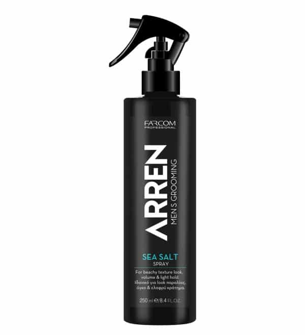 arren-sea-salt-250-front-5l03A - GoHair.gr Arren Sea Salt Spray 250ml Ιδανικό για look παραλίας, όγκο & ελαφρύ κράτημα.