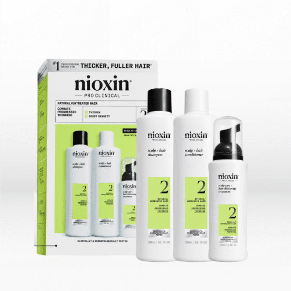 Nioxin System 2 Loyalty Kit Natural Hair, Progressed Thinning (Σαμπουάν 300ml, Γαλάκτωμα 300ml, Θεραπεία 100ml)