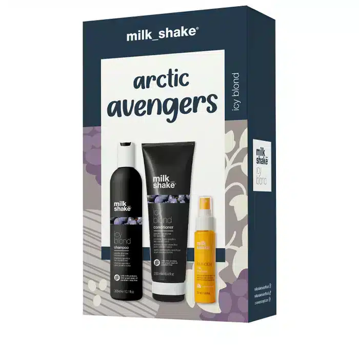 milk_shake-Icy-Blonde-Trio-Christmas-Pack-_2_700x700_crop_centerjpg - GoHair.gr Milkshake Arctic Avengers Icy Blond Christmas Gift Pack (Shampoo 300ml - Conditioner 250ml + Incredible Milk 55ml Free)