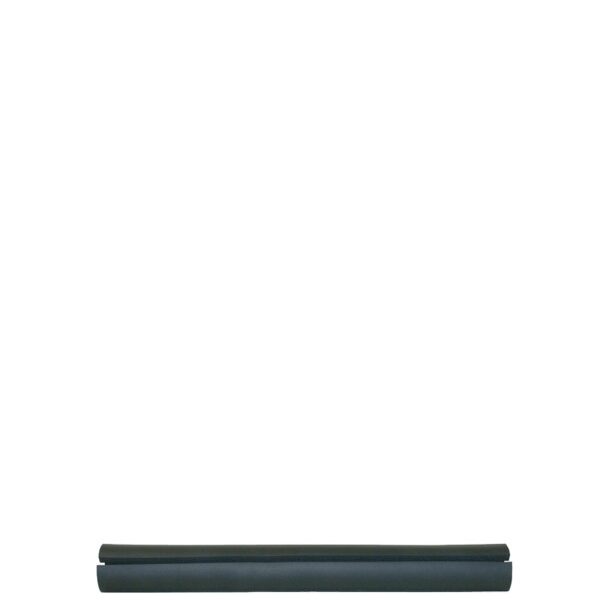 Two dark gray cylindrical rods resting parallel on a white background
