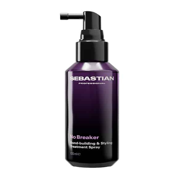 Sebastian Professional No Breaker bond-building and styling treatment spray bottle (100 ml) with pump nozzle.