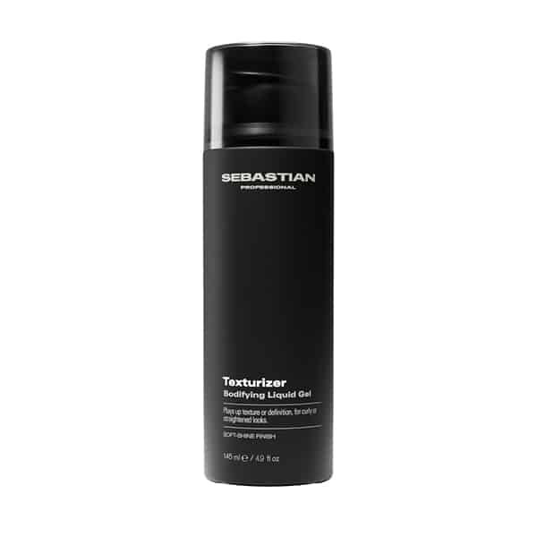 Sebastian Professional Texturizer Bodifying Liquid Gel bottle with black cap on white background (product shot)