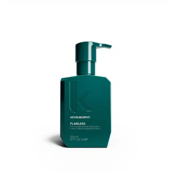 Teal pump bottle of Kevin.Murphy Flawless 6-in-1 styling lotion, 200 mL (pump dispenser)